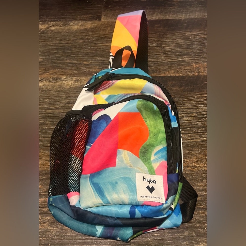 Hyba Multicolor Graphic Sling Backpack for Men